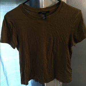 Brown crop top
